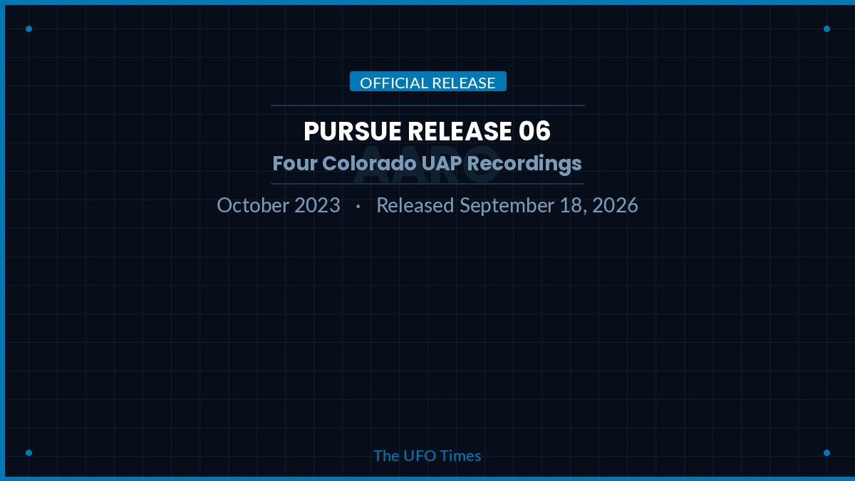 Editorial title card for four AARO Colorado UAP recordings