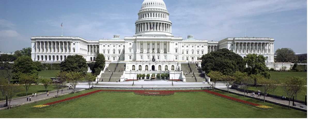The western front of the United States Capitol building in Washington D.C., seat of the U.S. Congress