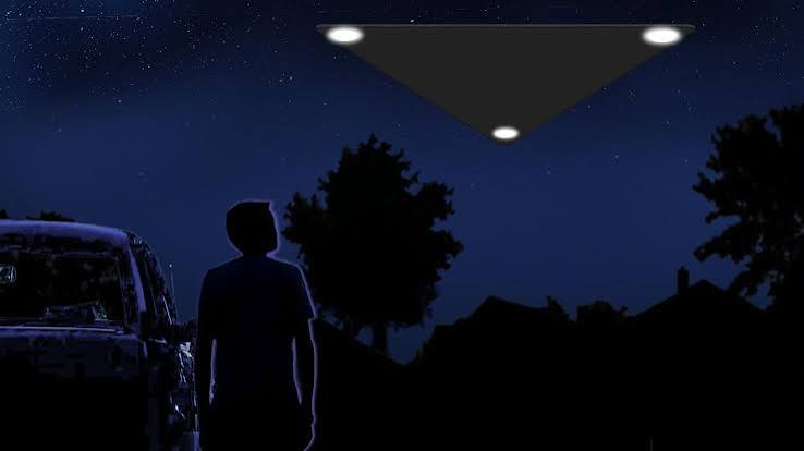 FBI digital rendering — dark translucent triangle object — created from witness testimony in 2023. Not a photograph.