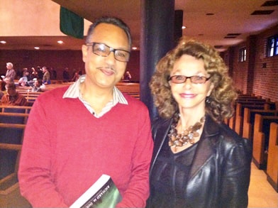 TheUFOTimes editor Rachid Echahly with Linda Moulton Howe