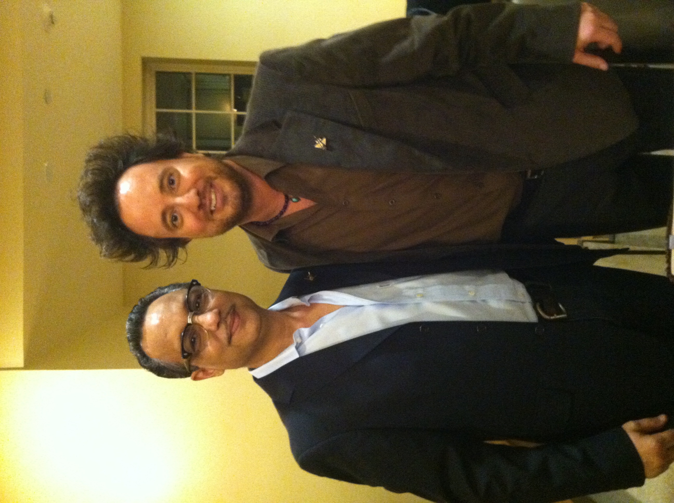 TheUFOTimes editor Rachid Echahly with Giorgio Tsoukalos