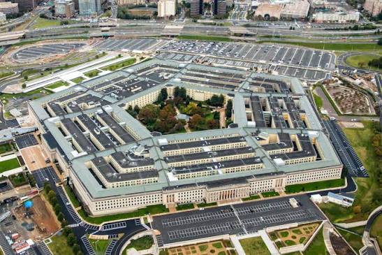 Aerial view of the Pentagon building in Arlington, Virginia — headquarters of the Department of War, which says it is investigating reports of two Air Force-held videos associated with a 2023 Colorado UAP incident