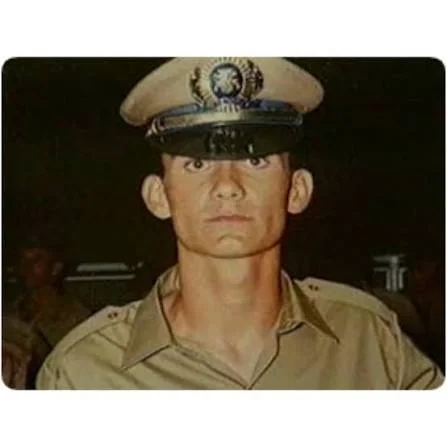 Portrait photograph of Marco Eli Chereze in Brazilian Military Police uniform