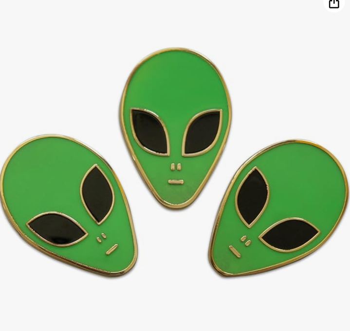 Alien UFO Enamel Pin Set