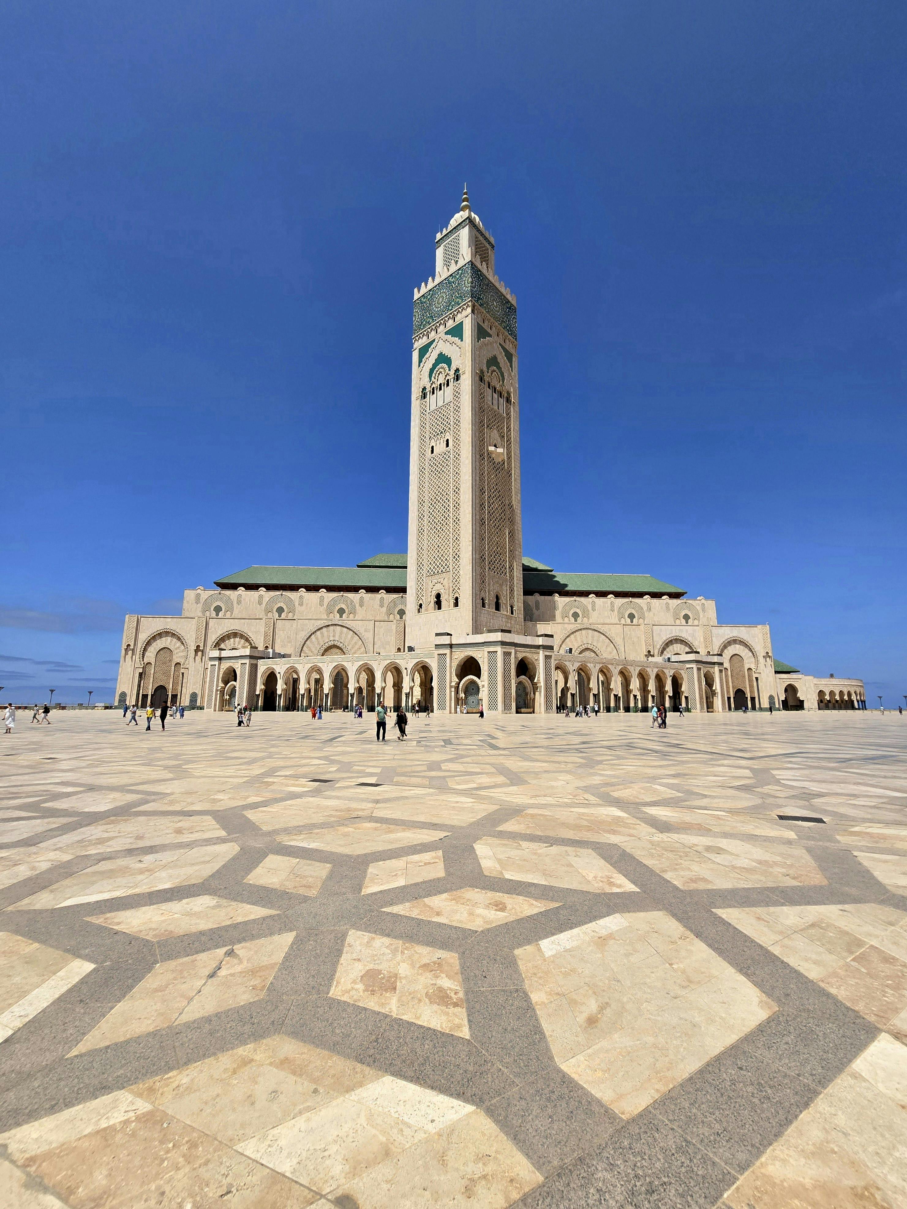 Casablanca Morocco — Hassan II Mosque, business hub